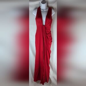 Terani Couture Asymmetrical Red Skirt